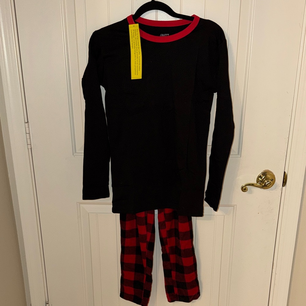 Classic Black and Red Kids Pajama Set